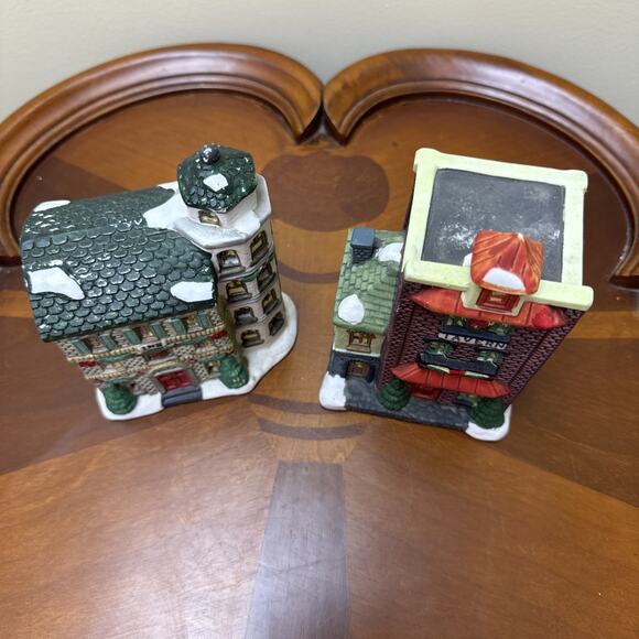 Set of 2 Trim A Home 1994 Christmas Village Buildings Inn & Tavern - Picture 2 of 10